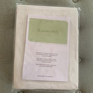 Garnet Hill White Percale Fitted Sheet